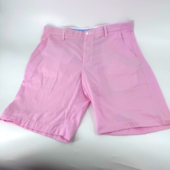 FootJoy FJ - Golf Pink Flat Front Shorts Lightweight Casual Wear - Picture 2 of 8